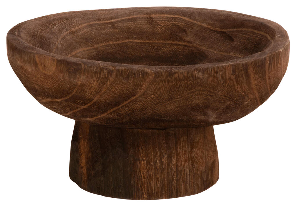 Skål mørk brun Paulowniatre 25,5x13cm