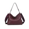 Rosenvinge Gaja flettet crossbag burgunderrød