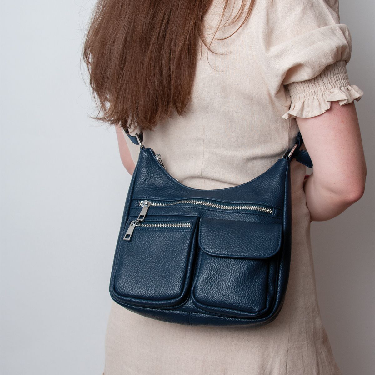 Rosenvinge Grete liten crossveske marine blå