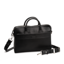 The Monte Briefcase 17" medium svart skinn
