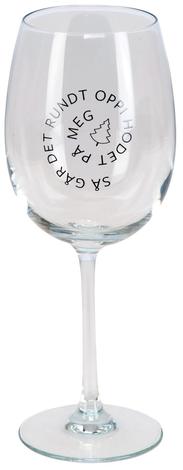 BC vingløass med tekst