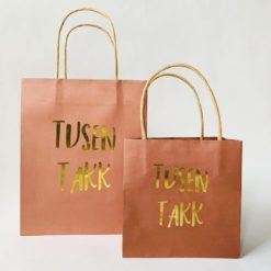 Trend Design Gavepose 20x25cm "TUSEN TAKK" rust