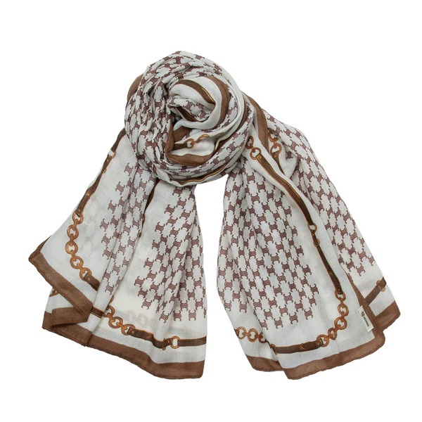ROSENVINGE mykt skjerf cc-print beige