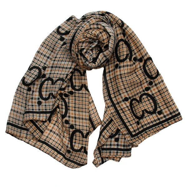 ROSENVINGE mykt skjerf cc-print beige