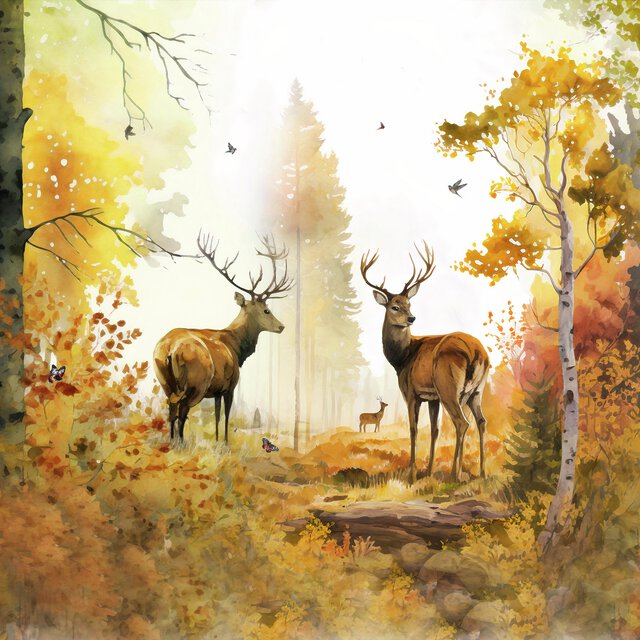 Ambiente Servietter kaffe AUTUMN FOREST