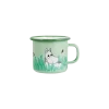 Moomin krus emalje grønn 2,5 dl - I hagen