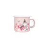 Moomin krus emalje rosa 2,5 dl - Venner