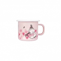 Moomin krus emalje rosa 2,5 dl - Venner