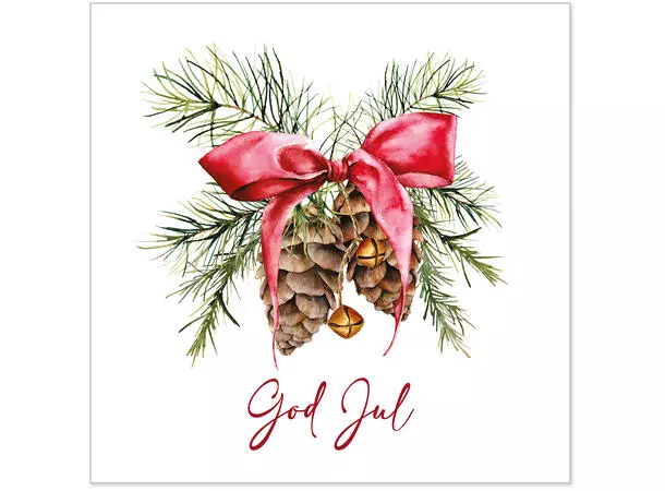 BC Serviett God Jul kongler m/sløyfe