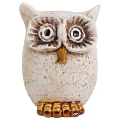 BC Ugle sittende beige keramikk 6x8,2cm