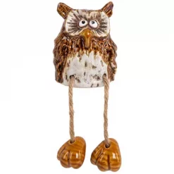 BC Ugle til kant brun/beige keramikk h:8cm