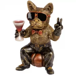 BC Hund party m/glass 17,5x15,5x26cm