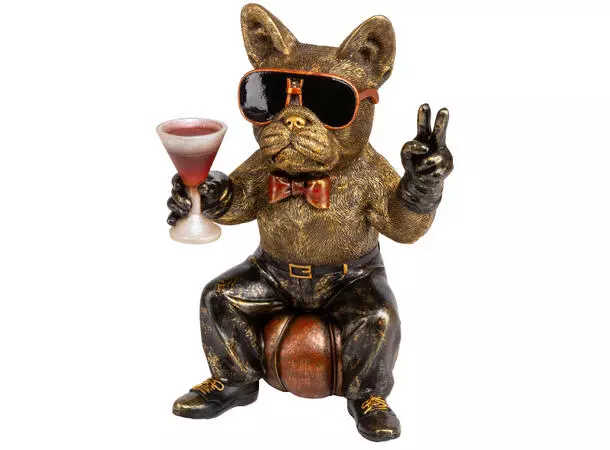 BC Hund party m/glass 17,5x15,5x26cm