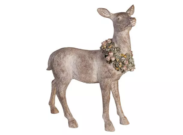 BC Reinsdyr brun farget krans h:37 cm