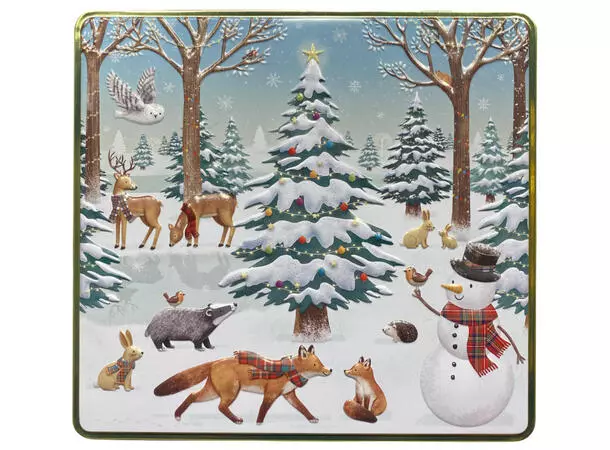 BC Metallboks Eske Jul i skog 23x4,2x21,5cm