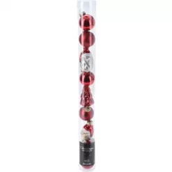 BC Julepynt 3 figurer 6 kuler Røde 9stk