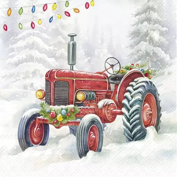 Ihr Servietter Lunch 33x33 cm, FESTIVE TRACTOR
