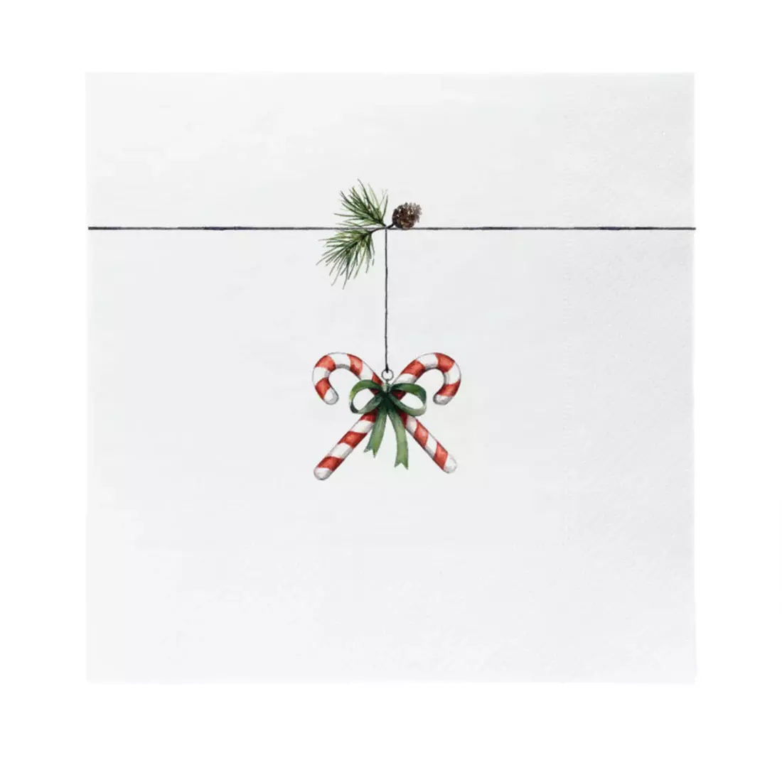 SØGNE Serviett lunsj tradisjon polka grønn