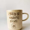 Krus 9,5 cm "Lykken er: hundekyss og kaffe"