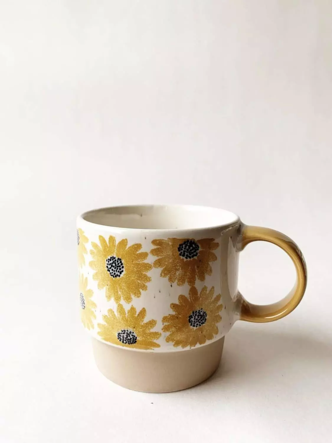 Krus retro Marie gul solsikke