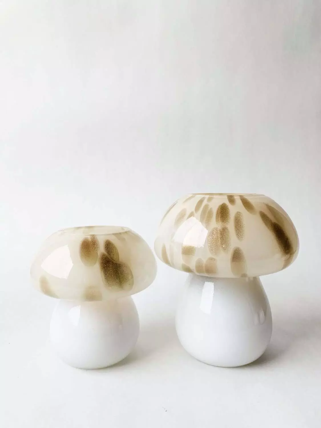 Lysholder sopp h 13 cm creme