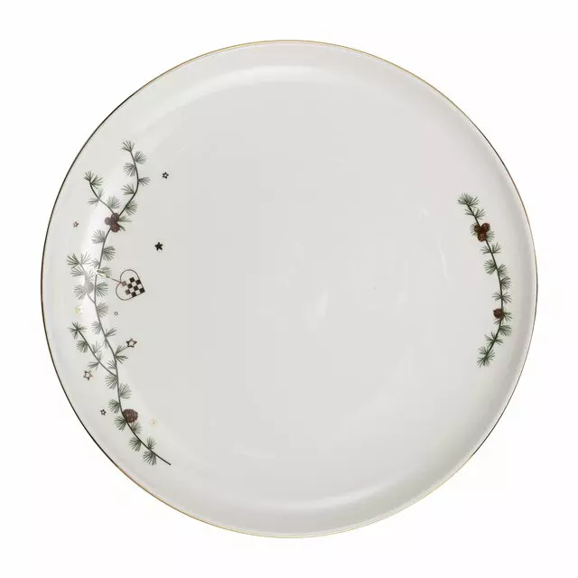 Holmen Julehjerte tallerken hvit