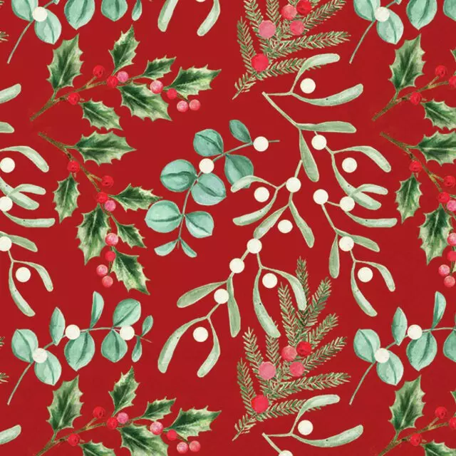 Ambiente Lunch Servietter Foliage scatter red