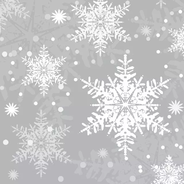 Ambiente Lunch Servietter Snowflakes silver