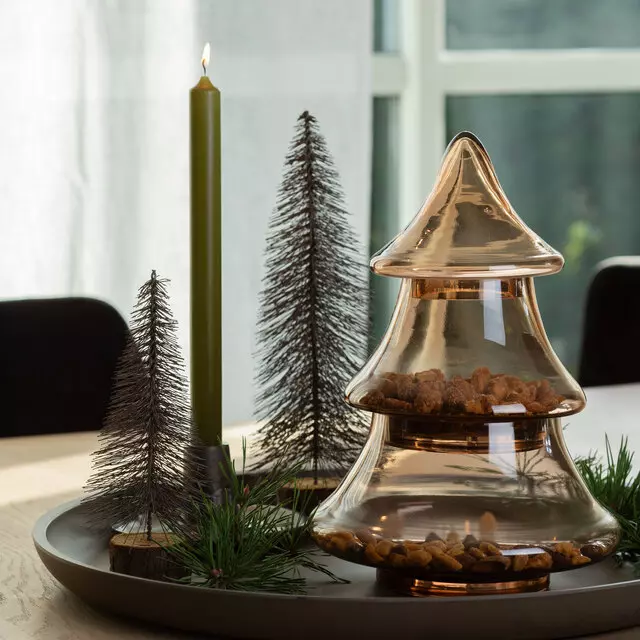 Scarlett - Glasskrukke Brun 20x20x30cm Glass