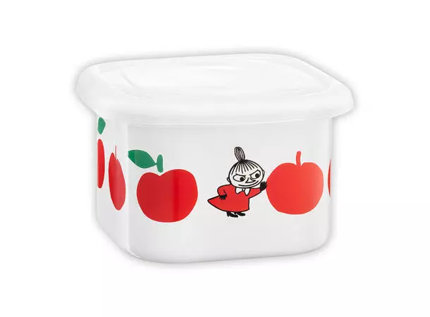 Mummi Emaljekrukke med lokke - Epler