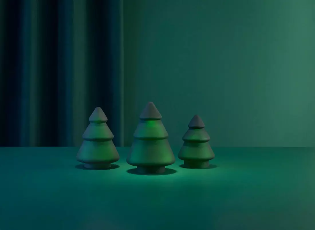 Hadeland glass Tre 11,5 cm frostet grønn