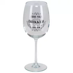 BC vinglass med tekst