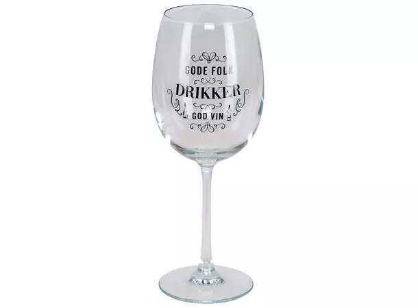 BC vinglass med tekst