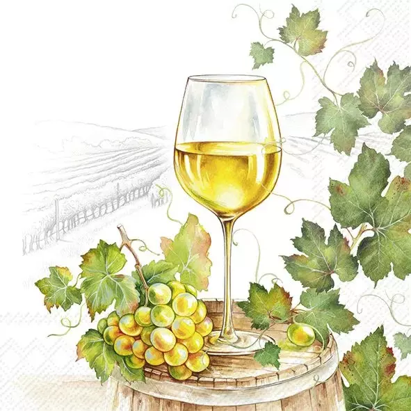 IHR Vin blanc lunch 33x33cm