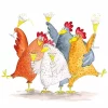 Ambiente servietter Lunch 33x33 cm,Celebrating Chickens