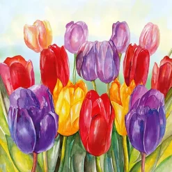 Ambiente servietter Lunch 33x33 cm, Colourful Tulips