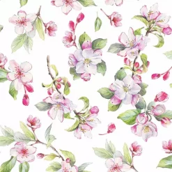 Ambiente servietter Kaffe 25x25 cm, Spring Blossom white