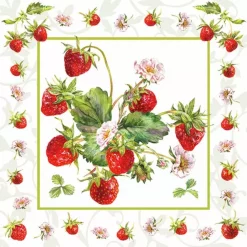 Ambiente servietter Kaffe 25x25 cm, Fresh Straberries
