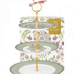 Pip Studio 3 etasjes kakefat Lilly&Lotus light green
