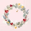 Ambiente Servietter kaffe, Eucalyptus wreath pink
