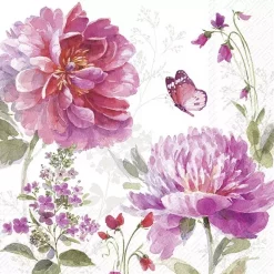 IHR JARDIN ROSE white lunch 33x33cm