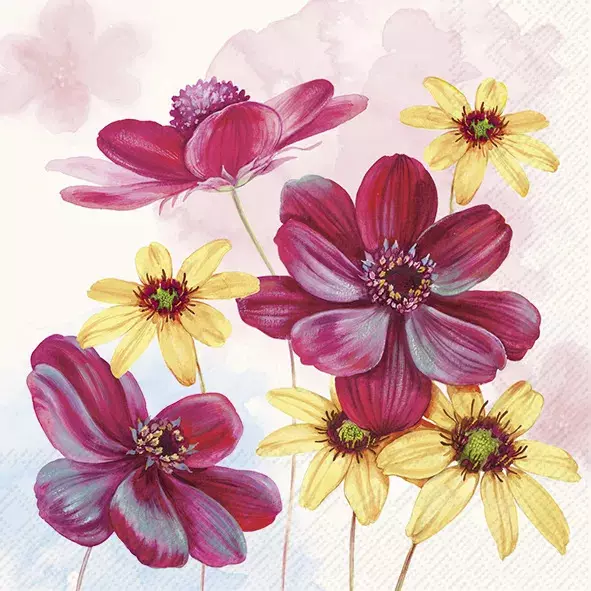 Ihr serviett lunsj chocolate flowers cream