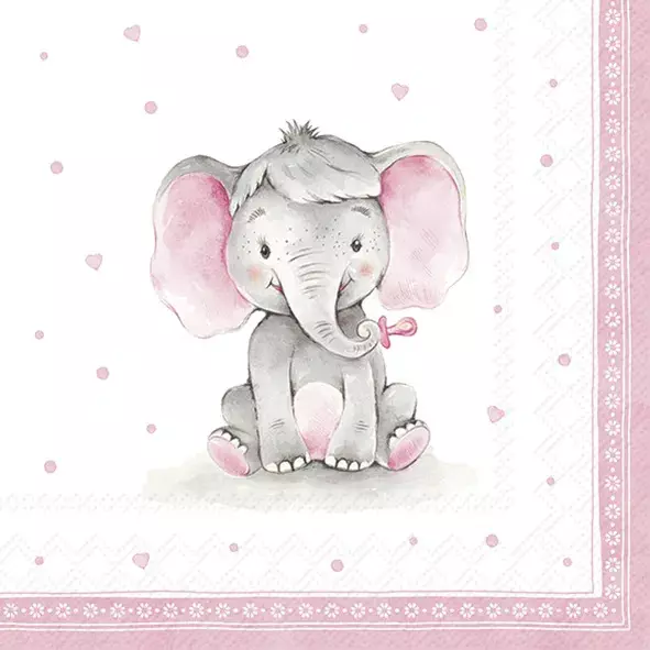 Ihr serviett lunsj baby elephant