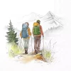 Ihr serviett lunsj hiking