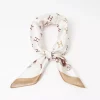 Rosenvinge Skjerf,lite H-Print Offwhite
