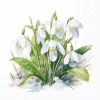 Ambiente Servietter Lunch BLOOMING SNOWDROPS