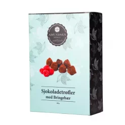 Amundsen Sjokoladetrøfler med Bringebær