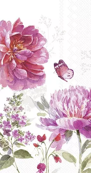 IHR JARDIN ROSE white buffe 33x42cm