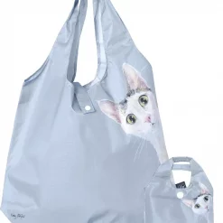 Shopper Cat Stella light blue100% 43x10x58cm