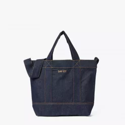 Day dark denim crossbody veske